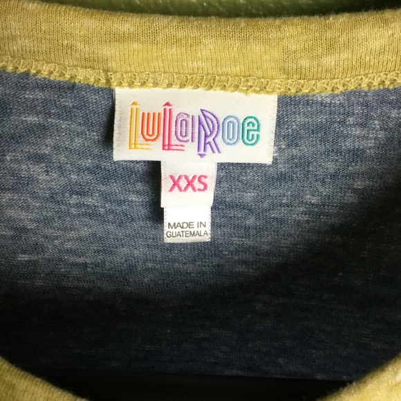 🌈 LuLaRoe NWOT Gold & Gray Randy Tee 🌈 - Picture 2 of 6
